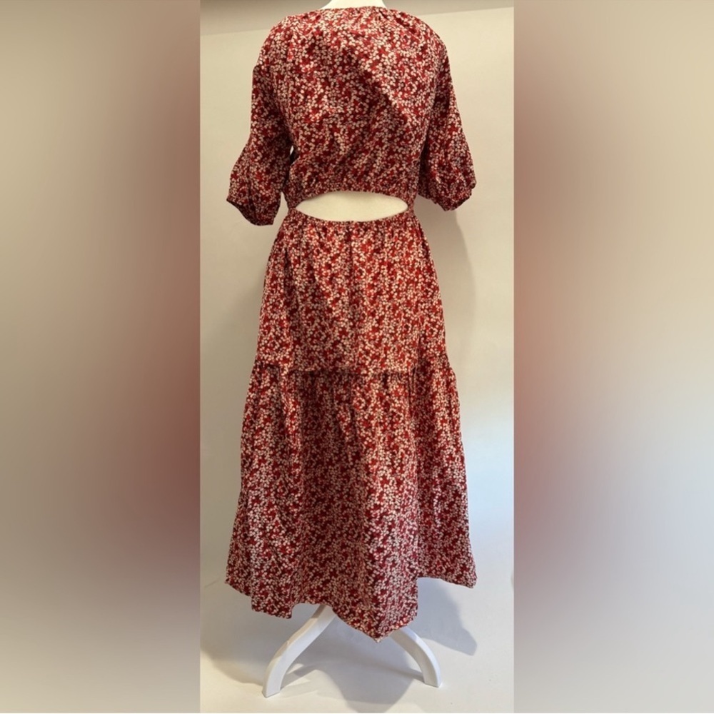 Apiece Apart Women's Red Nova Midi Dress Size XL - Picture 4 of 5